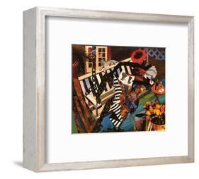 Woman on Porch Swing-Gigi Boldon-Framed Art Print