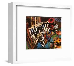 Woman on Porch Swing-Gigi Boldon-Framed Art Print