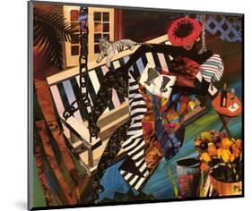 Woman on Porch Swing-Gigi Boldon-Mounted Art Print