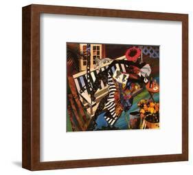 Woman on Porch Swing-Gigi Boldon-Framed Art Print