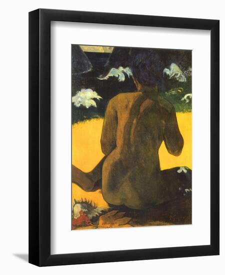 Woman on Shore, 1892-Paul Gauguin-Framed Giclee Print