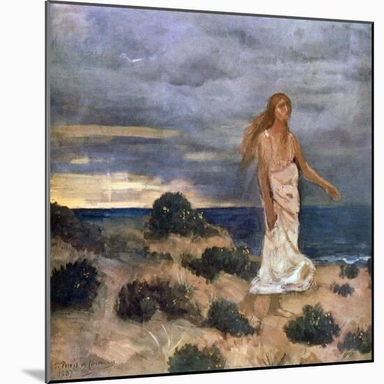 Woman on the Beach, 1887-Pierre Puvis de Chavannes-Mounted Giclee Print