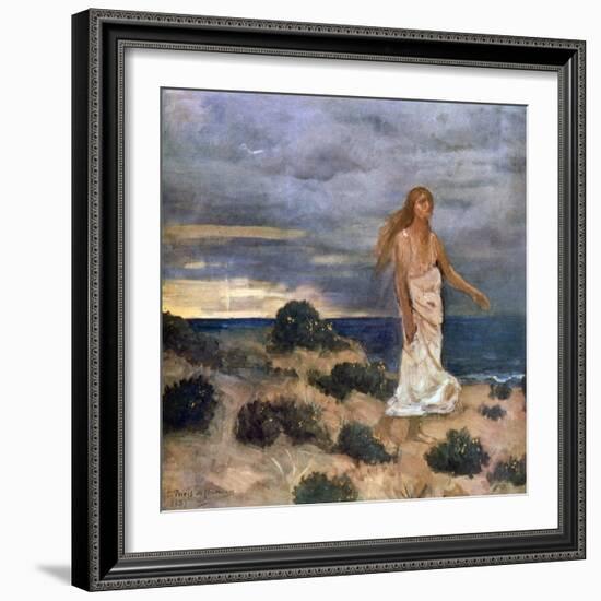 Woman on the Beach, 1887-Pierre Puvis de Chavannes-Framed Giclee Print