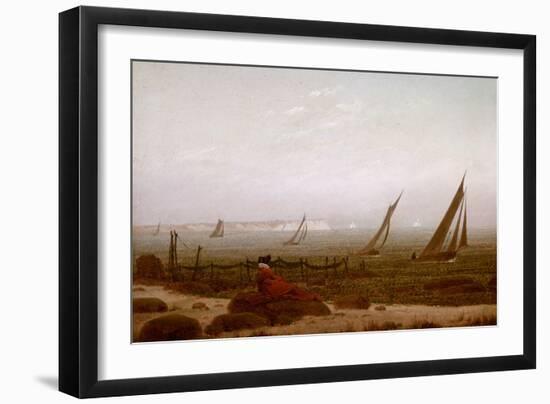 Woman on the Beach at Rugen, 1818-Caspar David Friedrich-Framed Giclee Print