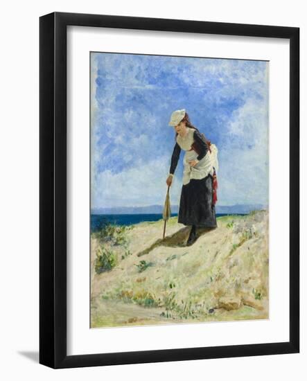 Woman on the beach, circa 1875-Giuseppe or Joseph de Nittis-Framed Giclee Print