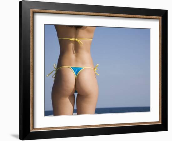 Woman on the Beach, Miami Beach, Florida, United States of America, North America-Angelo Cavalli-Framed Photographic Print