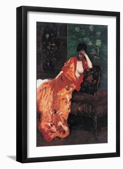 Woman on the Sofa (Donna Sul Divano)-Giuseppe De Nittis-Framed Giclee Print