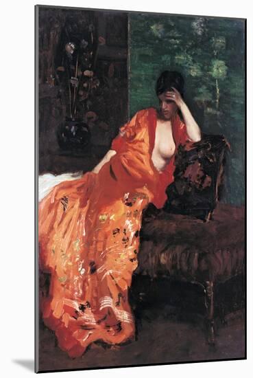 Woman on the Sofa (Donna Sul Divano)-Giuseppe De Nittis-Mounted Giclee Print