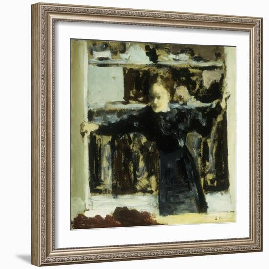 Woman Opening a Window-Edouard Vuillard-Framed Giclee Print