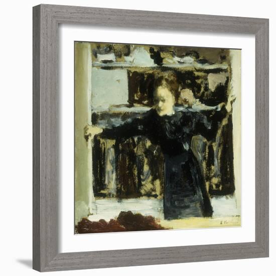 Woman Opening a Window-Edouard Vuillard-Framed Giclee Print