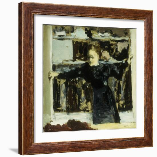 Woman Opening a Window-Edouard Vuillard-Framed Giclee Print