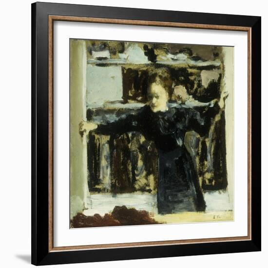 Woman Opening a Window-Edouard Vuillard-Framed Giclee Print