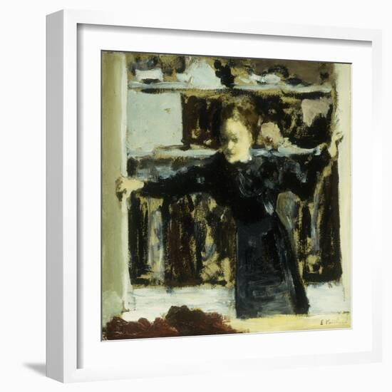 Woman Opening a Window-Edouard Vuillard-Framed Giclee Print