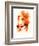 Woman Orange Face Illustration-null-Framed Art Print