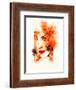 Woman Orange Face Illustration-null-Framed Art Print