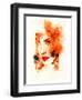 Woman Orange Face Illustration-null-Framed Art Print