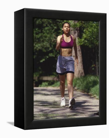 Woman Out on a Fitness Walk-Paul Sutton-Framed Premier Image Canvas