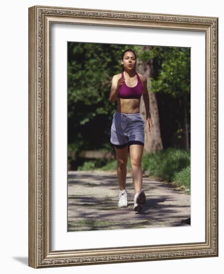 Woman Out on a Fitness Walk-Paul Sutton-Framed Photographic Print