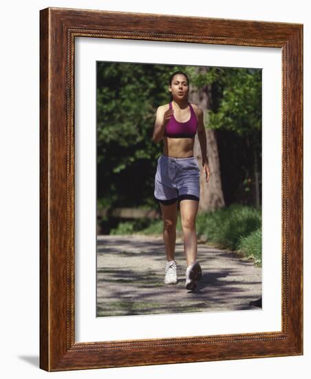 Woman Out on a Fitness Walk-Paul Sutton-Framed Photographic Print