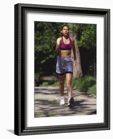 Woman Out on a Fitness Walk-Paul Sutton-Framed Photographic Print