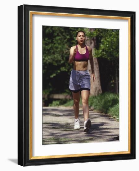 Woman Out on a Fitness Walk-Paul Sutton-Framed Photographic Print