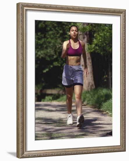 Woman Out on a Fitness Walk-Paul Sutton-Framed Photographic Print