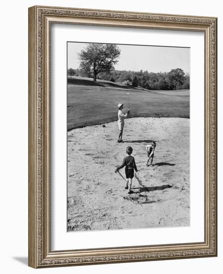 Woman Participating in Ladies Day at a Golf Club-Joe Scherschel-Framed Photographic Print