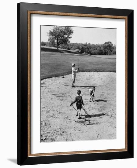 Woman Participating in Ladies Day at a Golf Club-Joe Scherschel-Framed Photographic Print