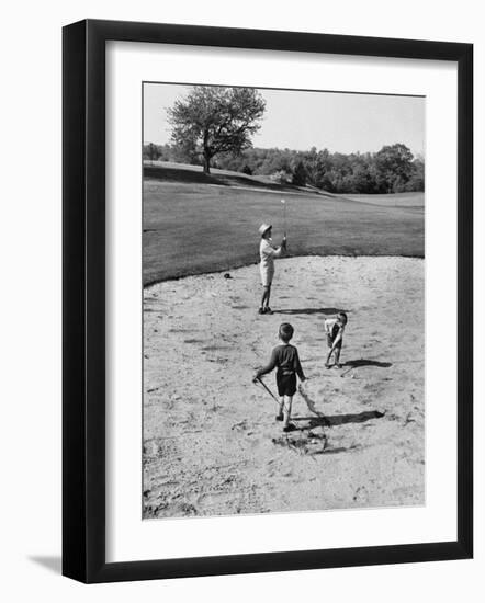 Woman Participating in Ladies Day at a Golf Club-Joe Scherschel-Framed Photographic Print