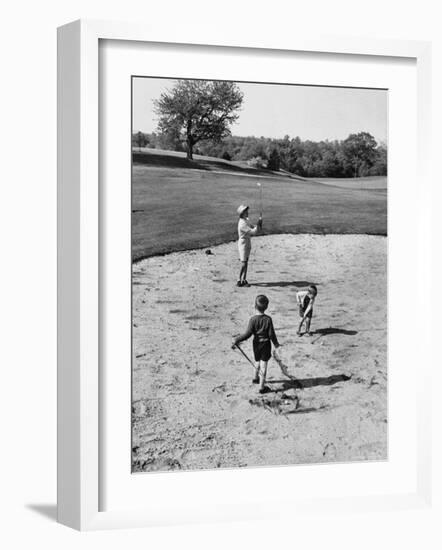 Woman Participating in Ladies Day at a Golf Club-Joe Scherschel-Framed Photographic Print