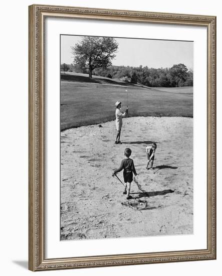 Woman Participating in Ladies Day at a Golf Club-Joe Scherschel-Framed Photographic Print