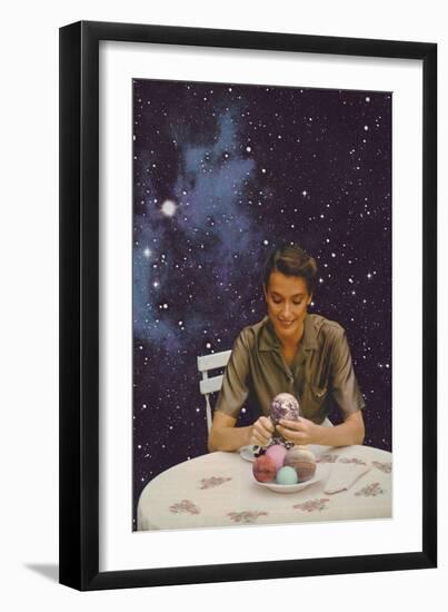Woman Peeling the Earth, 2020 (Collage)-Florent Bodart-Framed Giclee Print