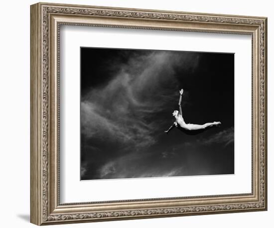 Woman Performing Swan Dive-Bettmann-Framed Premium Photographic Print