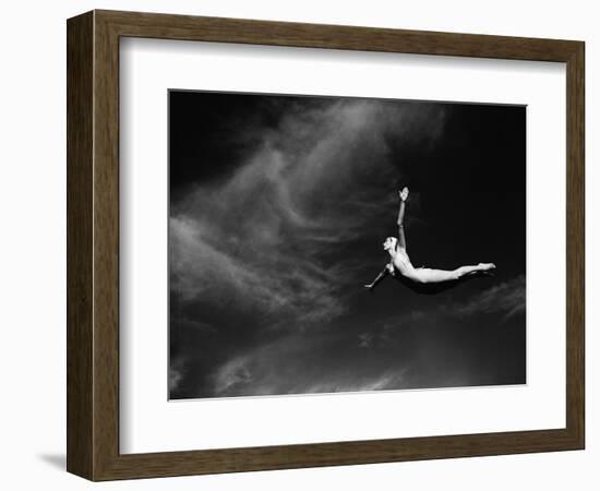 Woman Performing Swan Dive-Bettmann-Framed Photographic Print