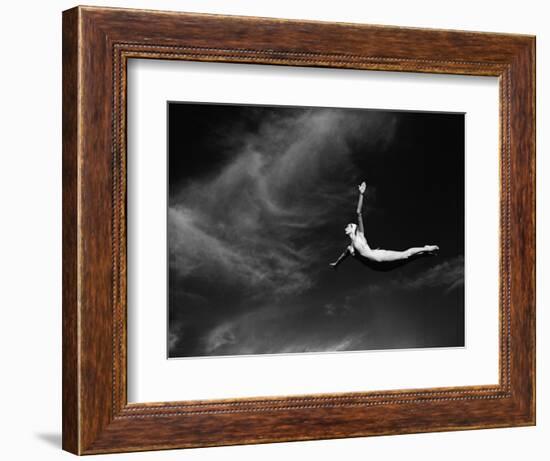 Woman Performing Swan Dive-Bettmann-Framed Photographic Print