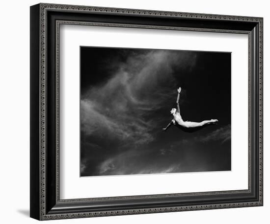 Woman Performing Swan Dive-Bettmann-Framed Photographic Print