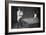 Woman Playing Billiards Photograph-Lantern Press-Framed Premium Giclee Print