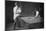 Woman Playing Billiards Photograph-Lantern Press-Mounted Art Print