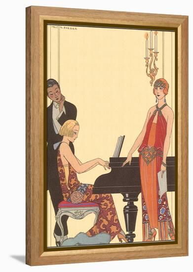 Woman Playing Piano, 1922-Georges Barbier-Framed Premier Image Canvas