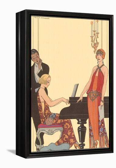 Woman Playing Piano, 1922-Georges Barbier-Framed Premier Image Canvas