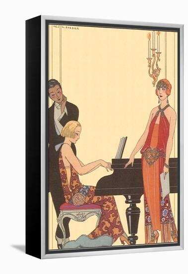 Woman Playing Piano, 1922-Georges Barbier-Framed Premier Image Canvas