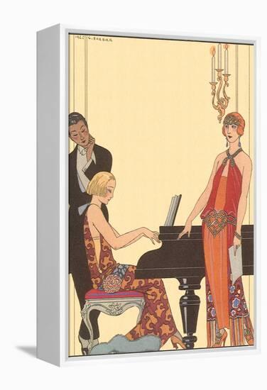 Woman Playing Piano, 1922-Georges Barbier-Framed Premier Image Canvas