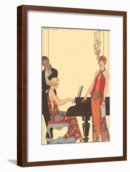 Woman Playing Piano, 1922-Georges Barbier-Framed Giclee Print