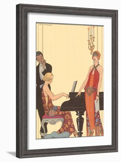 Woman Playing Piano, 1922-Georges Barbier-Framed Giclee Print