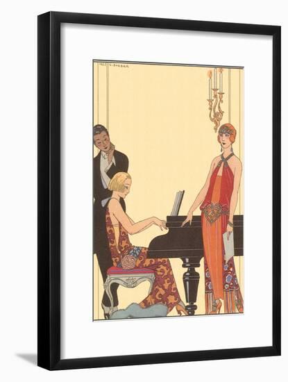 Woman Playing Piano, 1922-Georges Barbier-Framed Giclee Print