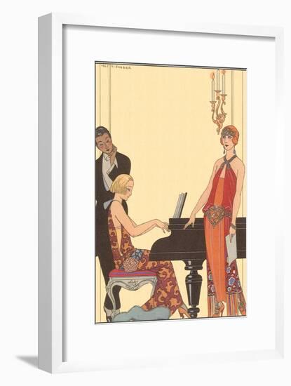 Woman Playing Piano, 1922-Georges Barbier-Framed Giclee Print