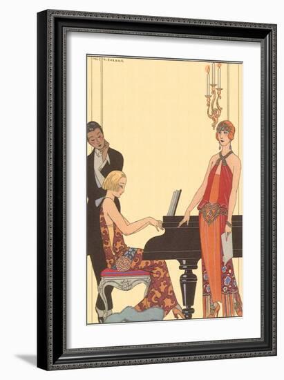 Woman Playing Piano, 1922-Georges Barbier-Framed Giclee Print