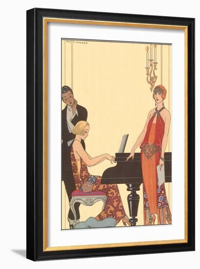 Woman Playing Piano, 1922-Georges Barbier-Framed Giclee Print