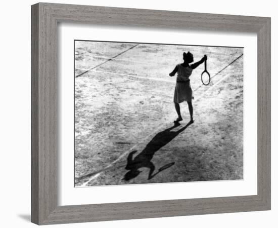 Woman Playing Tennis, Alfred Eisenstaedt's First Photograph Ever Sold-Alfred Eisenstaedt-Framed Photographic Print