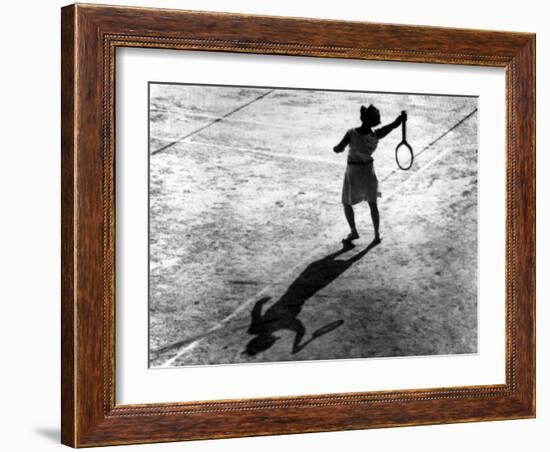 Woman Playing Tennis, Alfred Eisenstaedt's First Photograph Ever Sold-Alfred Eisenstaedt-Framed Photographic Print